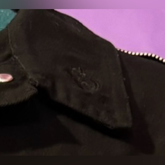 Lucky 13 bow studded zipper motorcycle rocker punk biker jacket 90s M - Picture 5 of 5